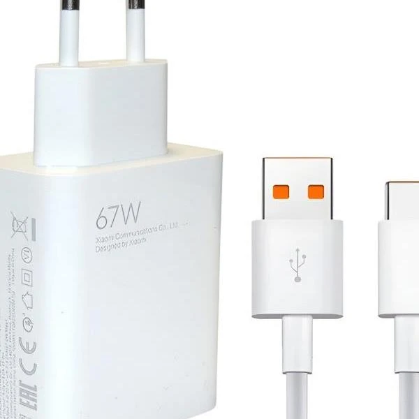 شارژر دیواری شیائومی مدل  TURBO FAST 67W به همراه کابل تبدیل USB-C