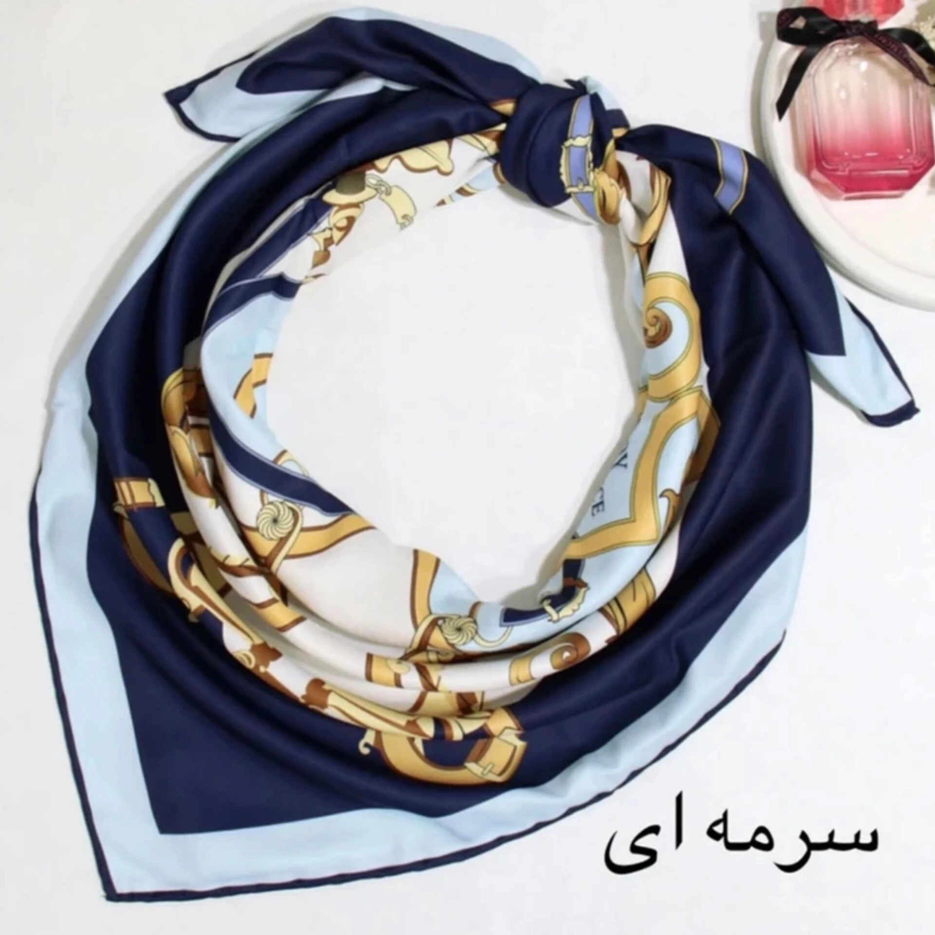 روسری زنانه مدل ابریشم پاییزی کد 6059